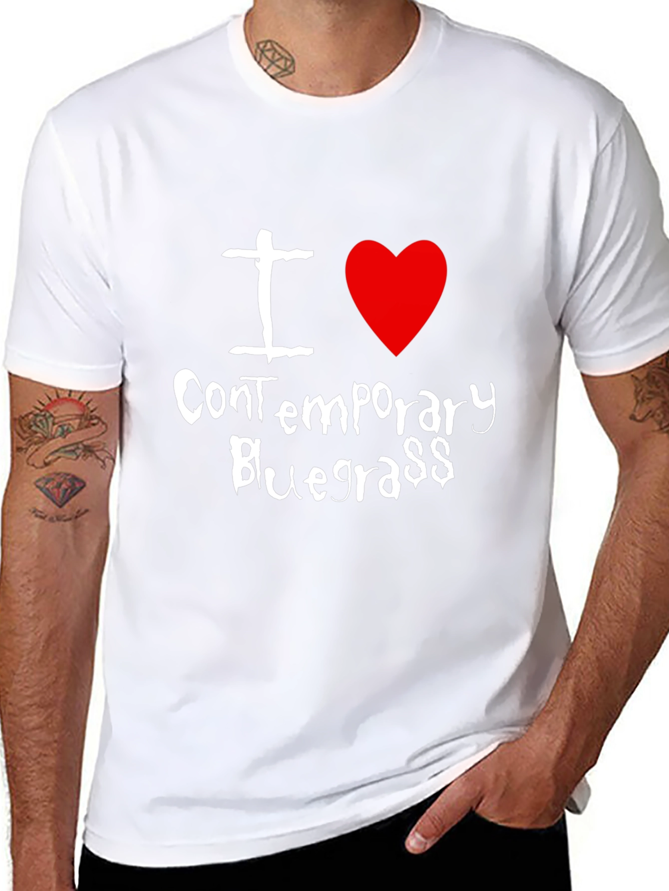 I Love Contemporary Bluegrass Black T-Shirt