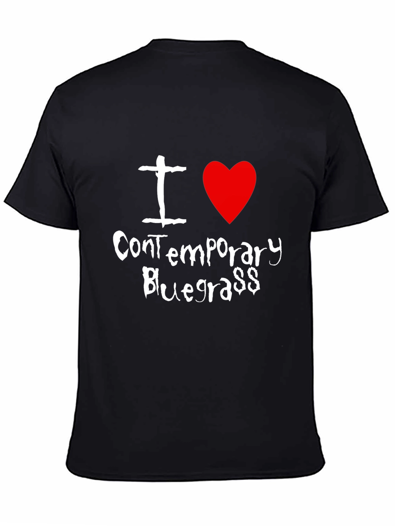 I Love Contemporary Bluegrass Black T-Shirt