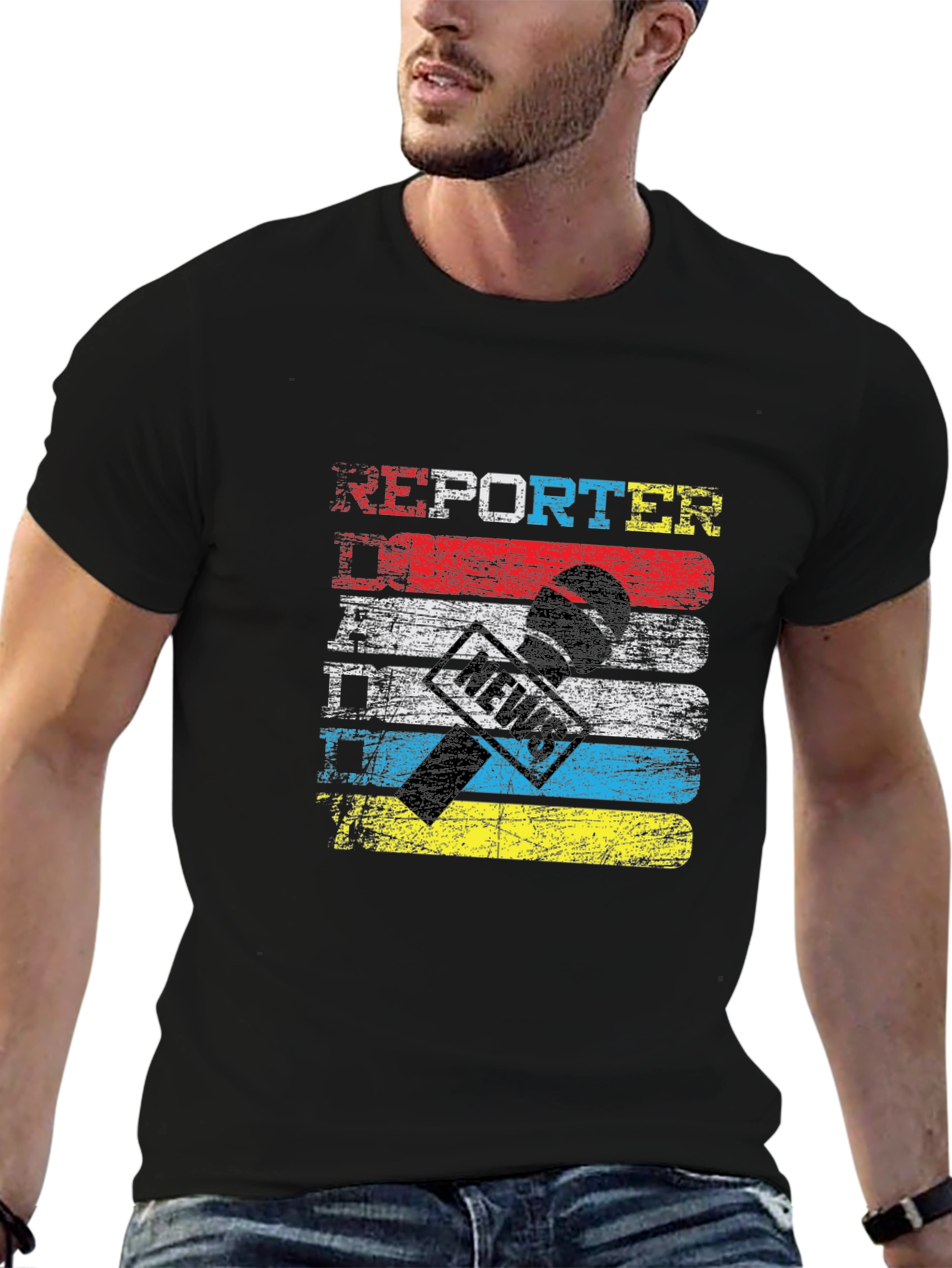 Reporter News Microphone T-Shirt