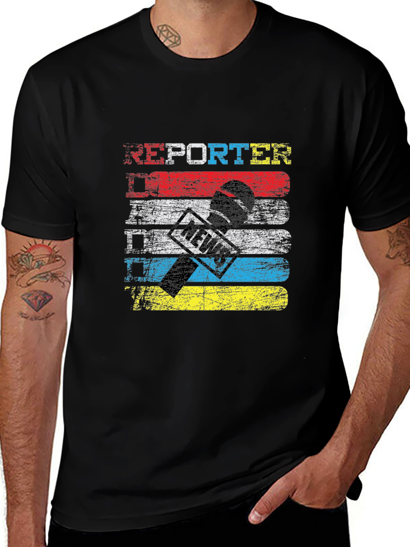 Reporter News Microphone T-Shirt
