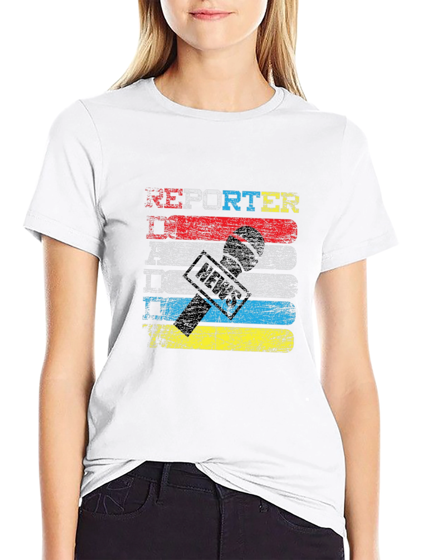 Reporter News Microphone T-Shirt