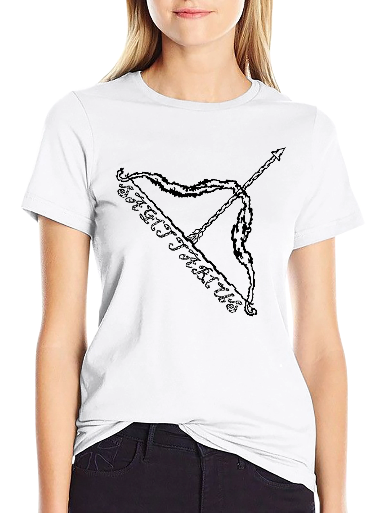 Sagittarius Zodiac Black Graphic Tee