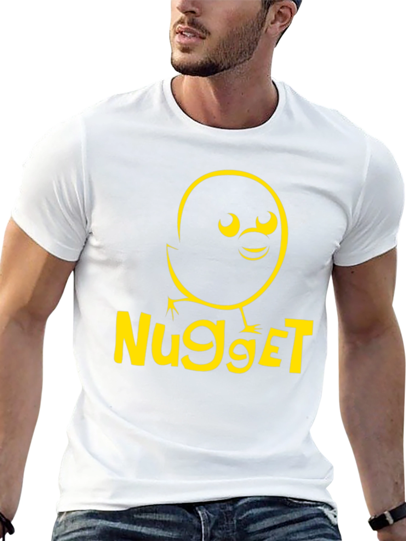 Nugget Chick Graphic Tee - Black Cotton T-Shirt