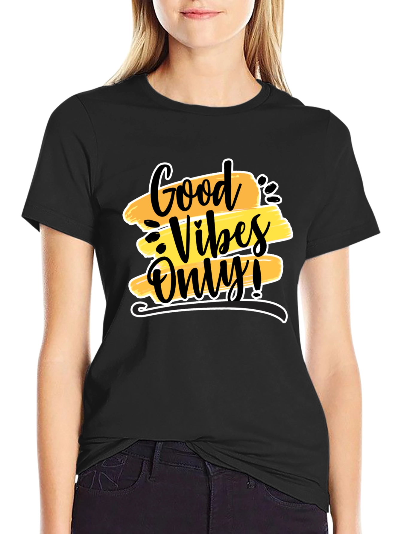 Good Vibes Only Black Graphic Tee