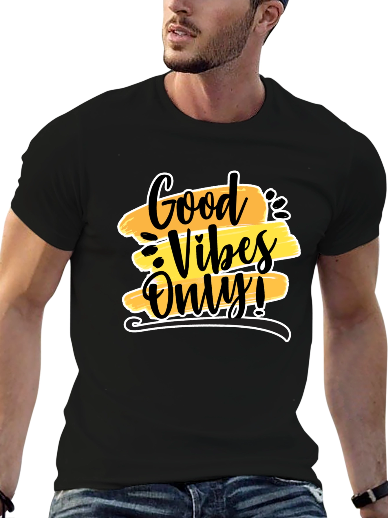 Good Vibes Only Black Graphic Tee