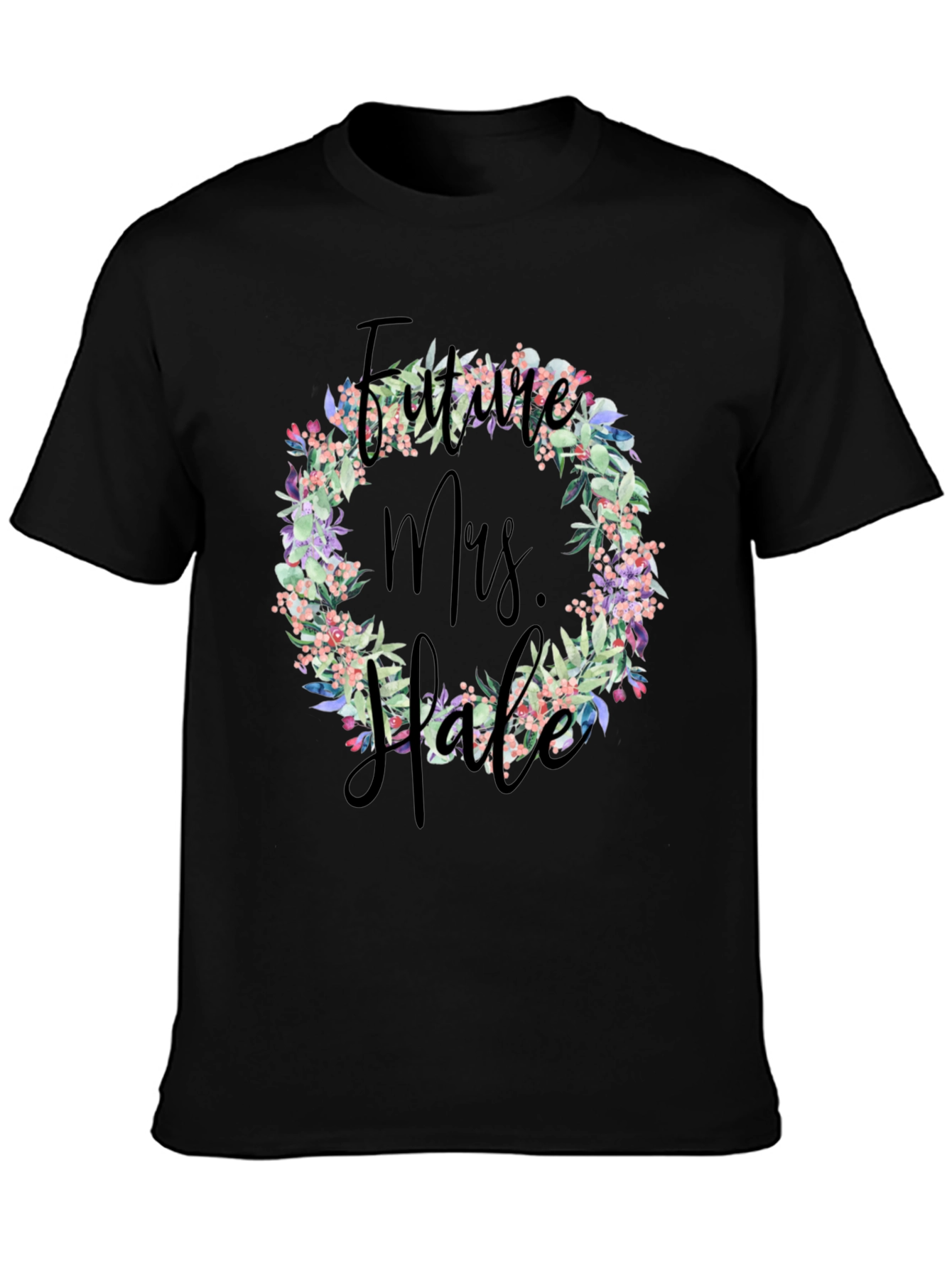 Future Mrs. Floral Wreath T-Shirt