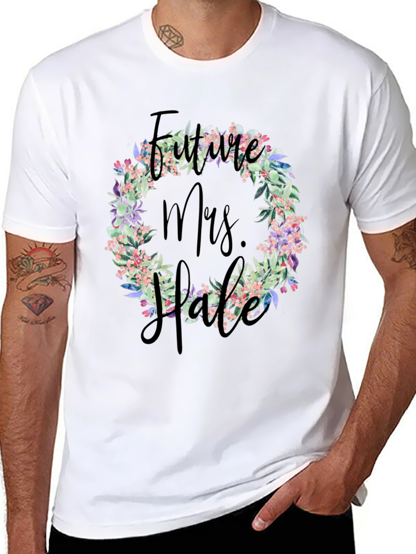 Future Mrs. Floral Wreath T-Shirt