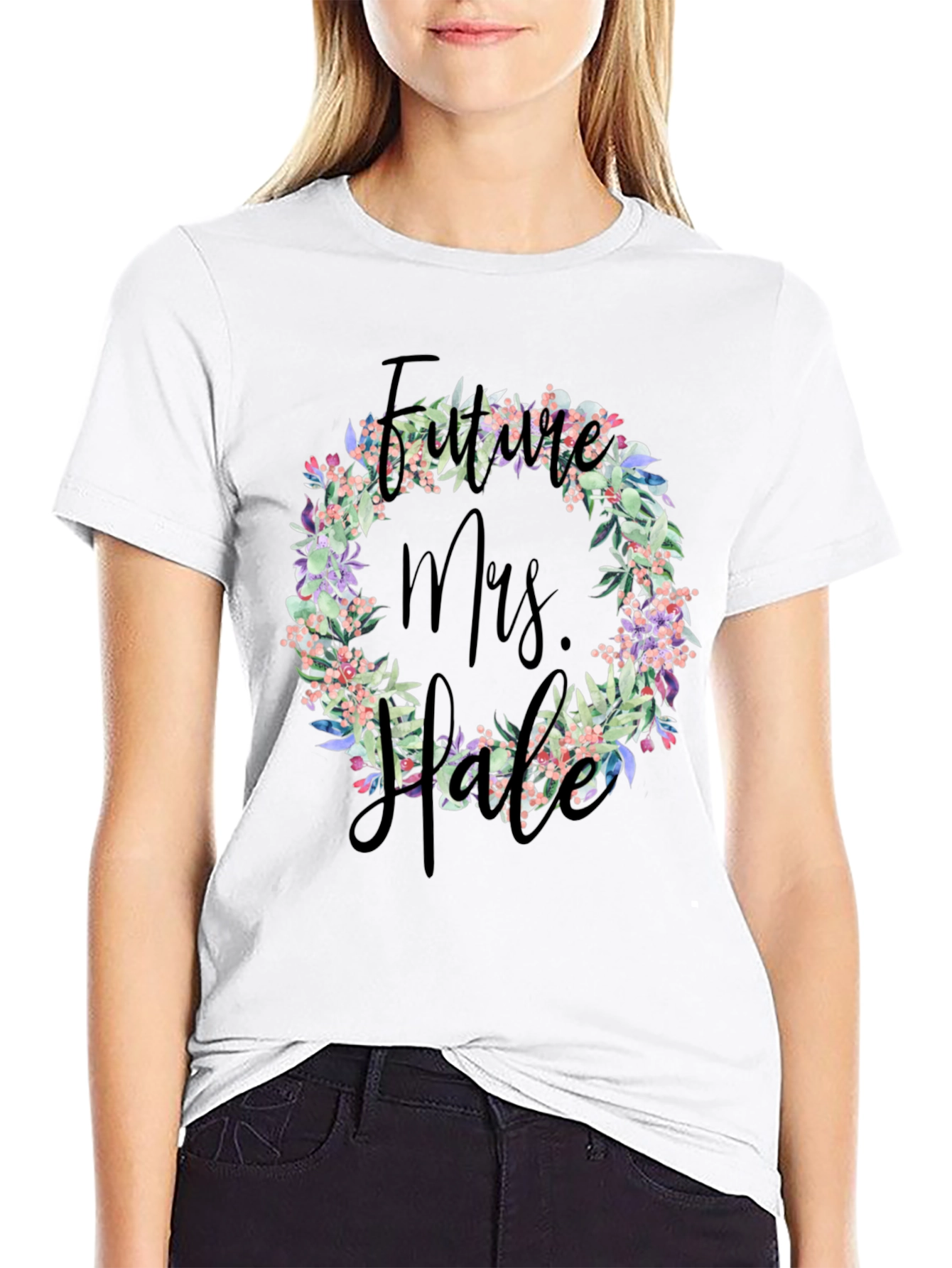 Future Mrs. Floral Wreath T-Shirt