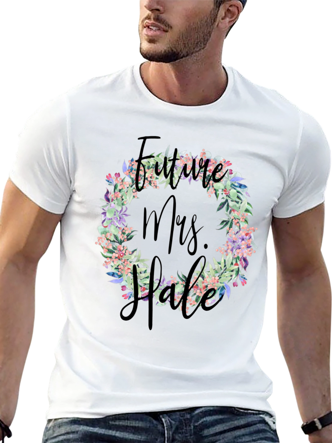 Future Mrs. Floral Wreath T-Shirt