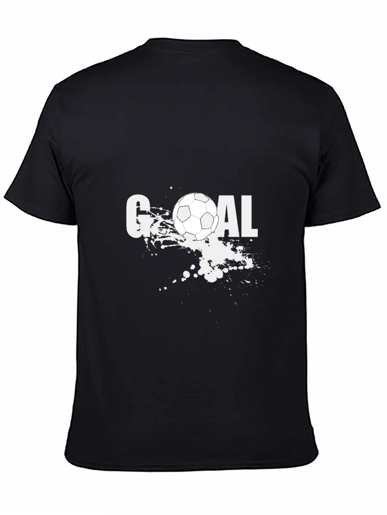 Goal! Soccer Ball Graphic Tee - Black Cotton T-Shirt