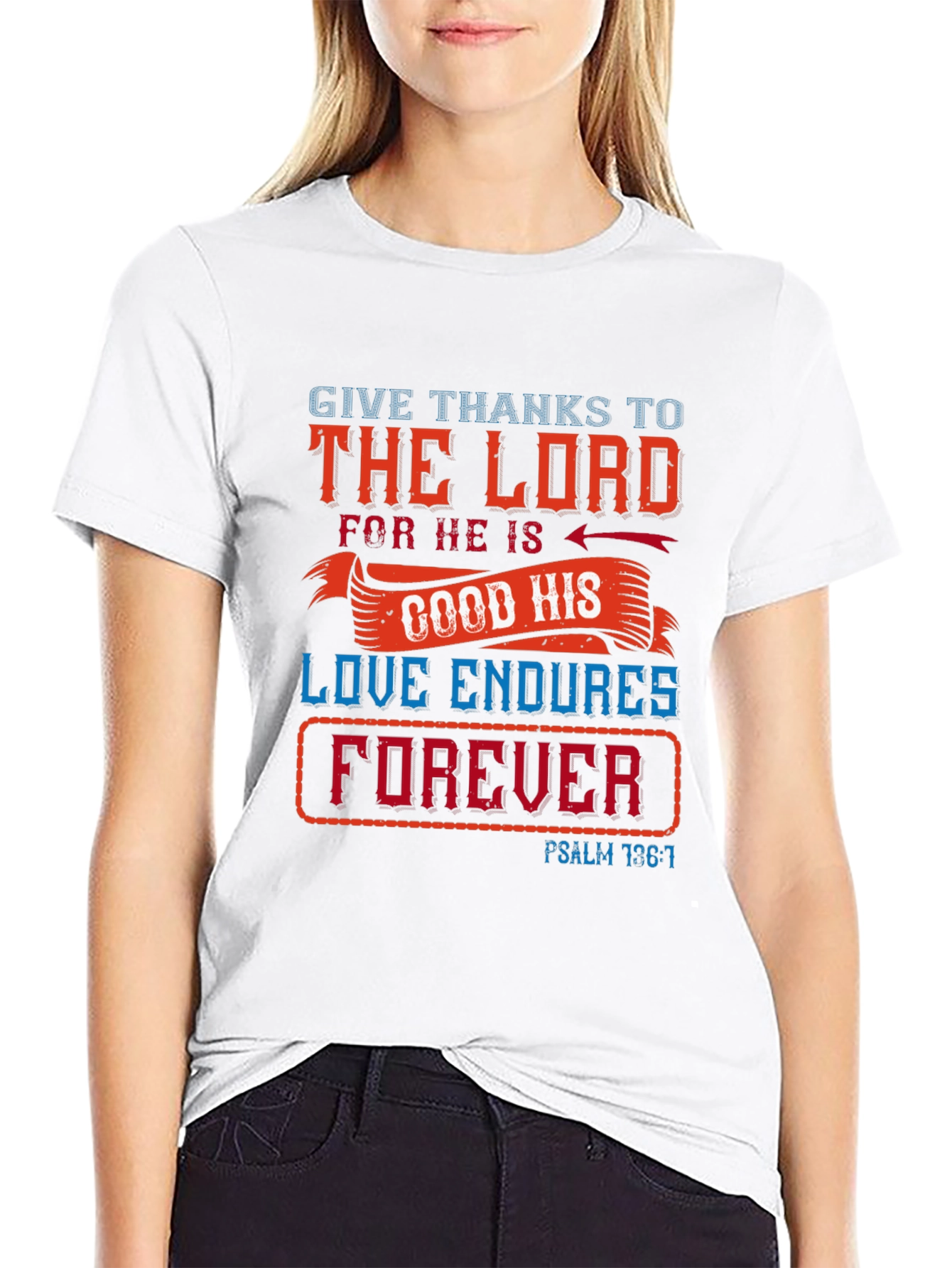Faith-Inspired Graphic Tee: Give Thanks to the Lord