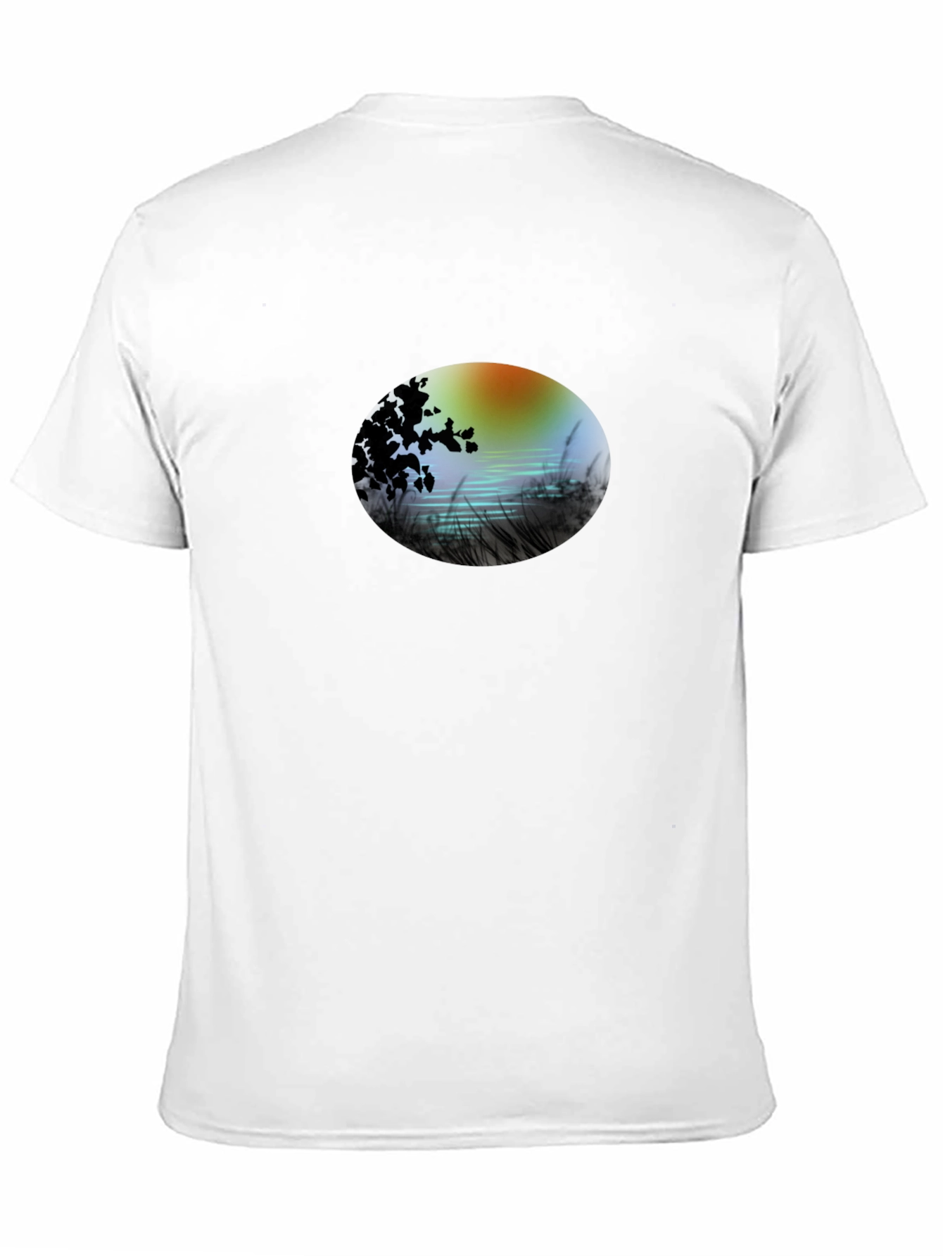 Sunset Lake Graphic Tee - Stylish Black T-Shirt