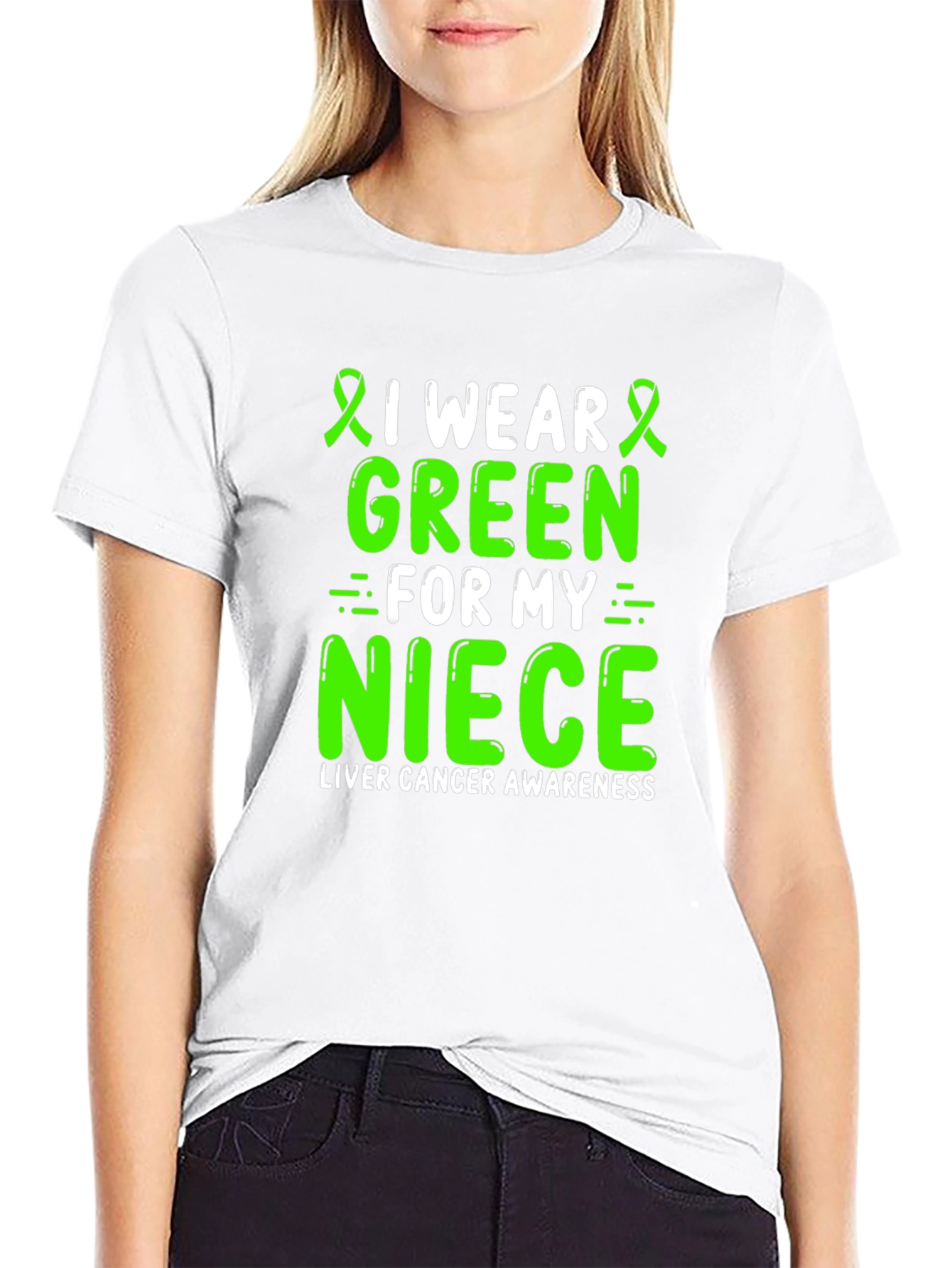 Green Ribbon Liver Cancer Awareness T-Shirt