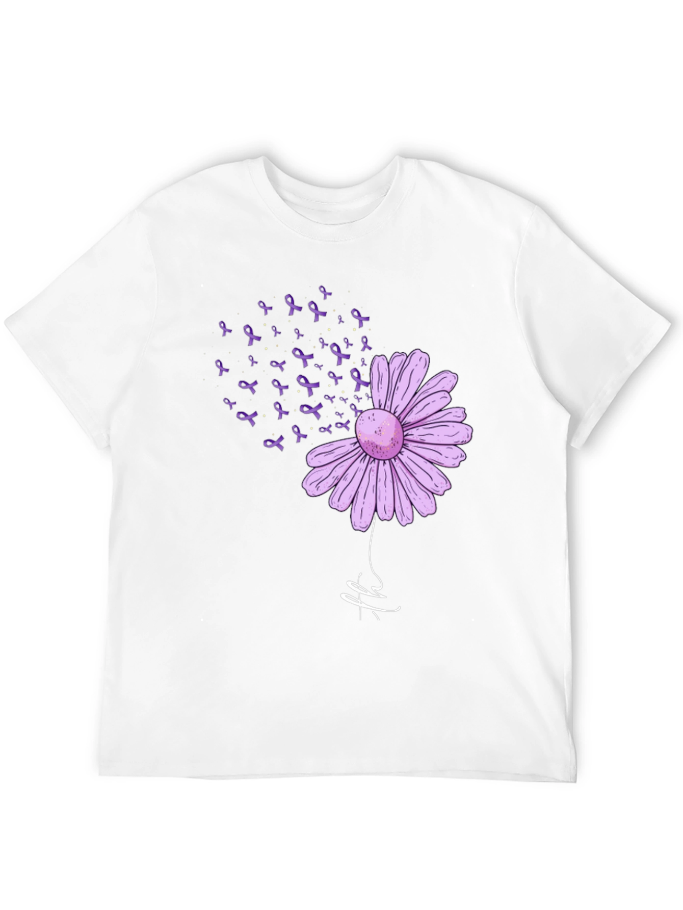 Purple Ribbon Daisy T-Shirt - Awareness & Support