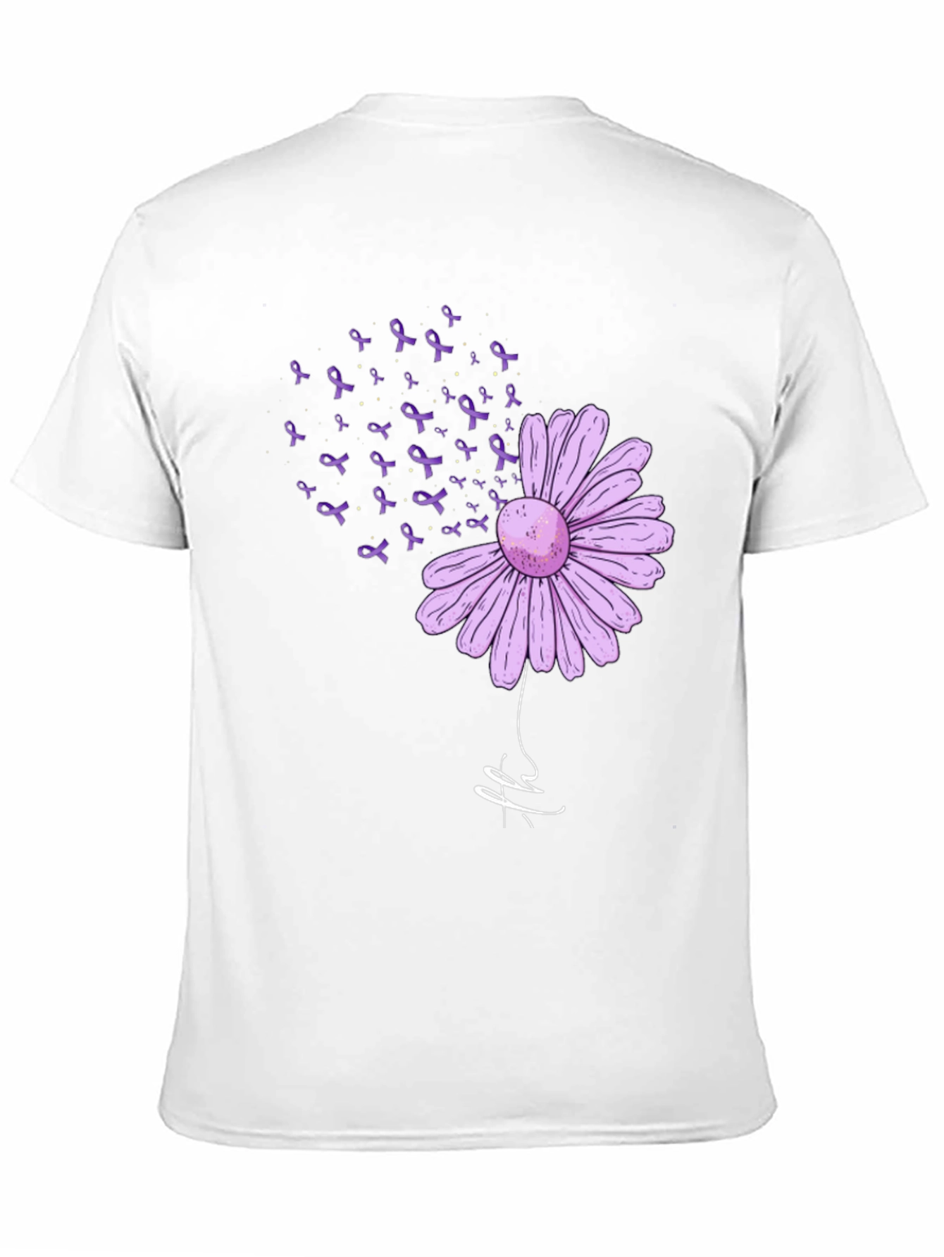 Purple Ribbon Daisy T-Shirt - Awareness & Support