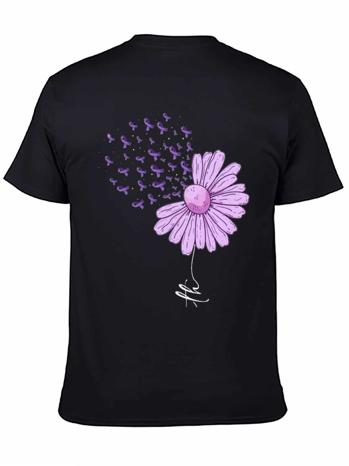 Purple Ribbon Daisy T-Shirt - Awareness & Support