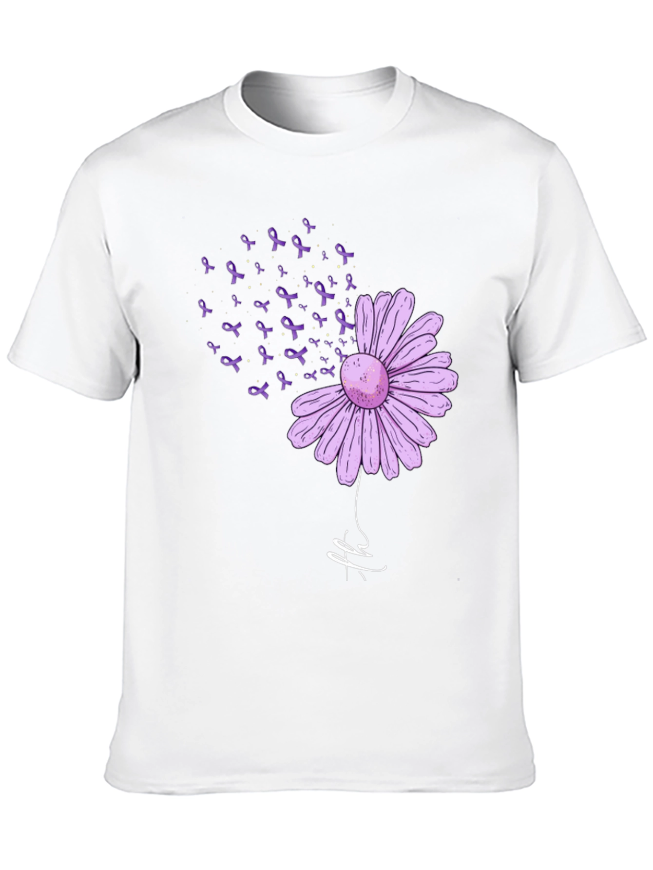 Purple Ribbon Daisy T-Shirt - Awareness & Support