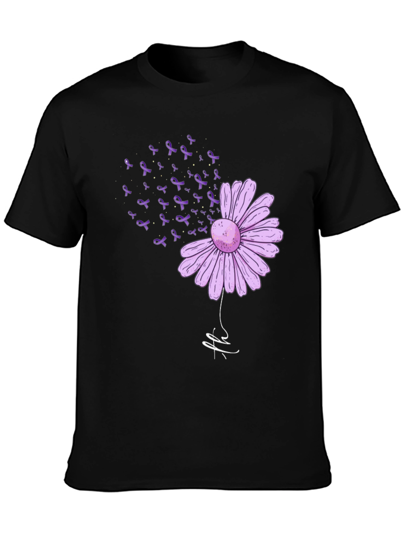 Purple Ribbon Daisy T-Shirt - Awareness & Support