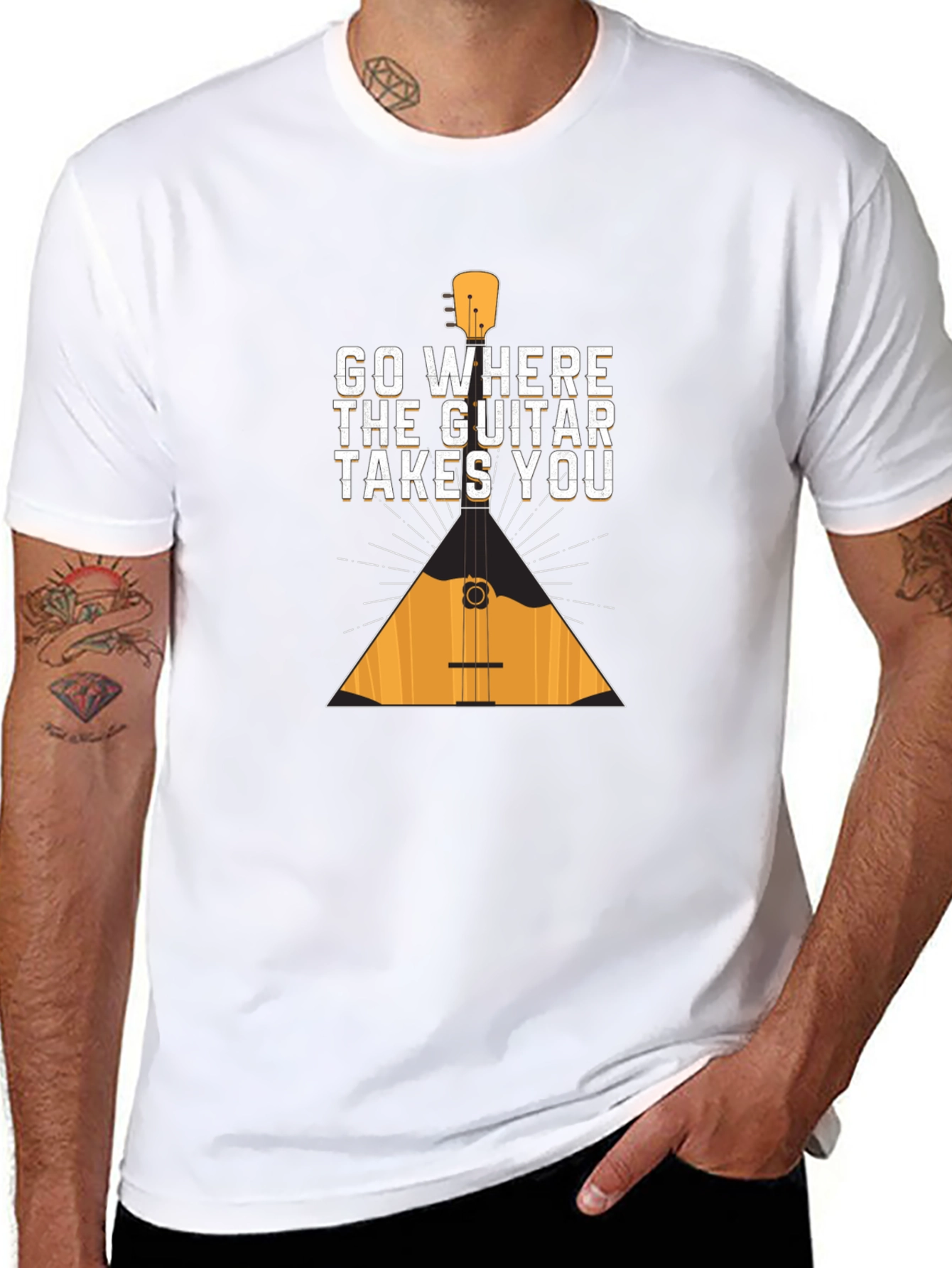 Guitar Lover Tee: Go Where the Guitar Takes You