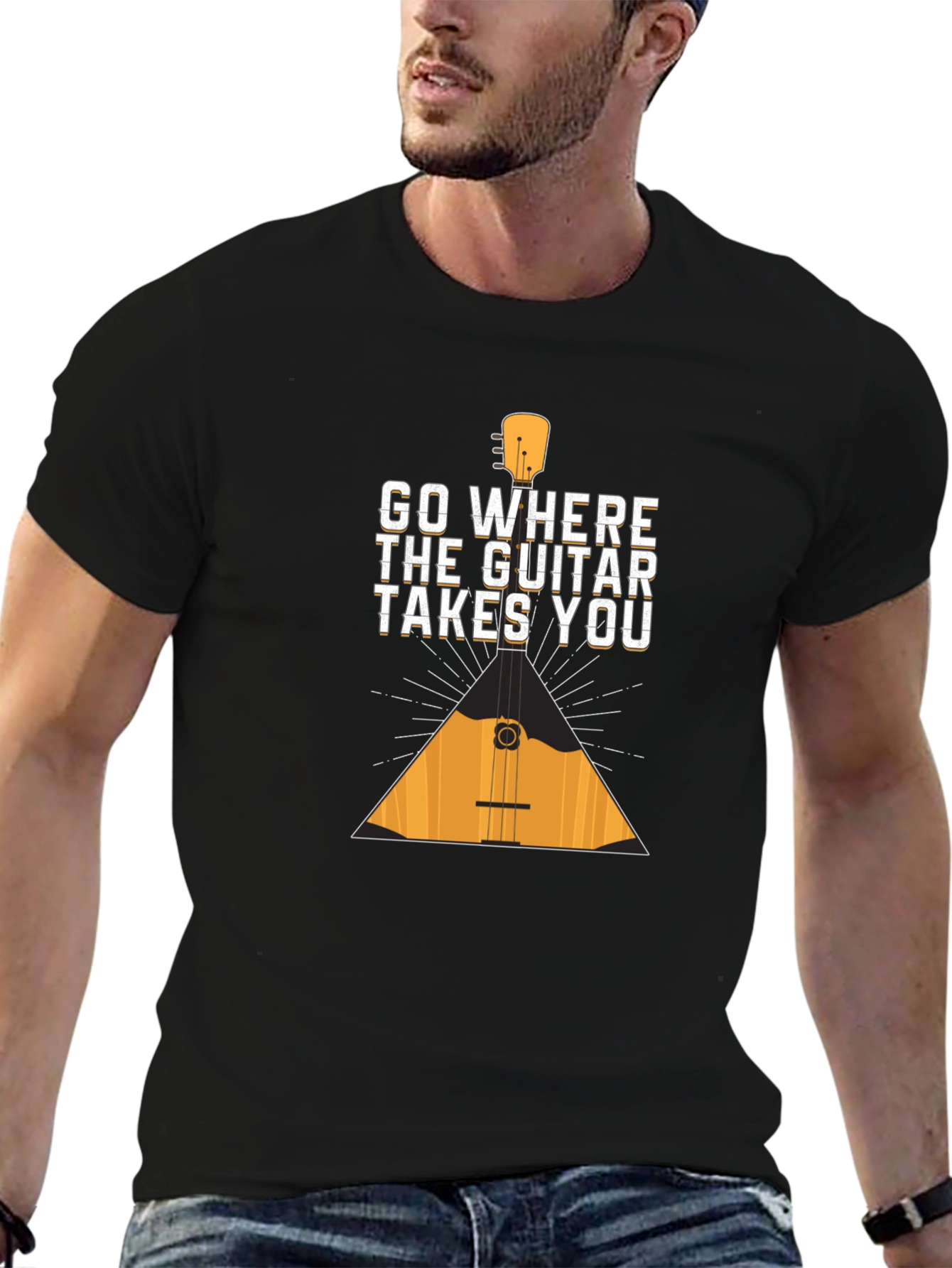 Guitar Lover Tee: Go Where the Guitar Takes You