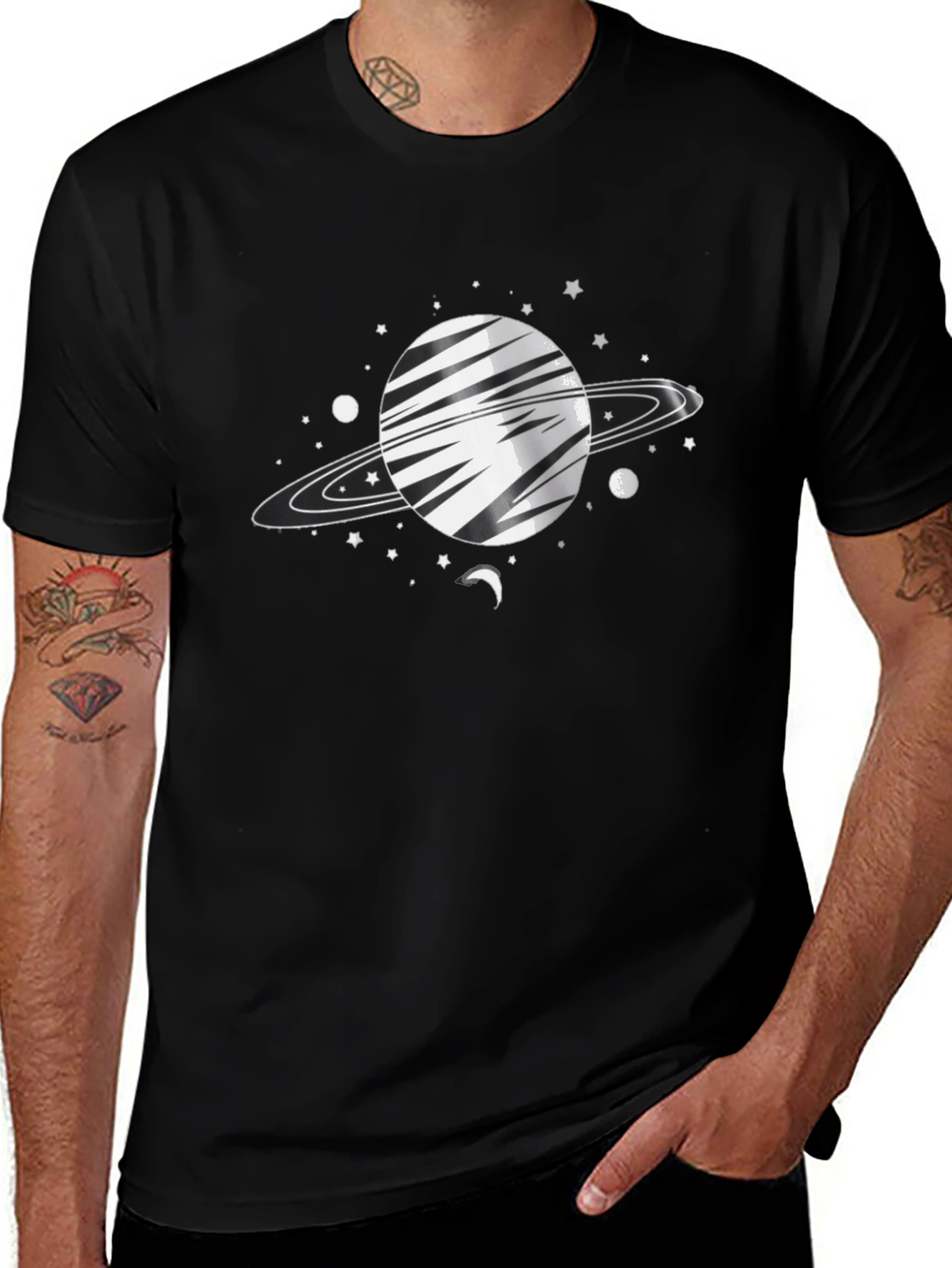 Saturn Graphic Tee - Galaxy Style