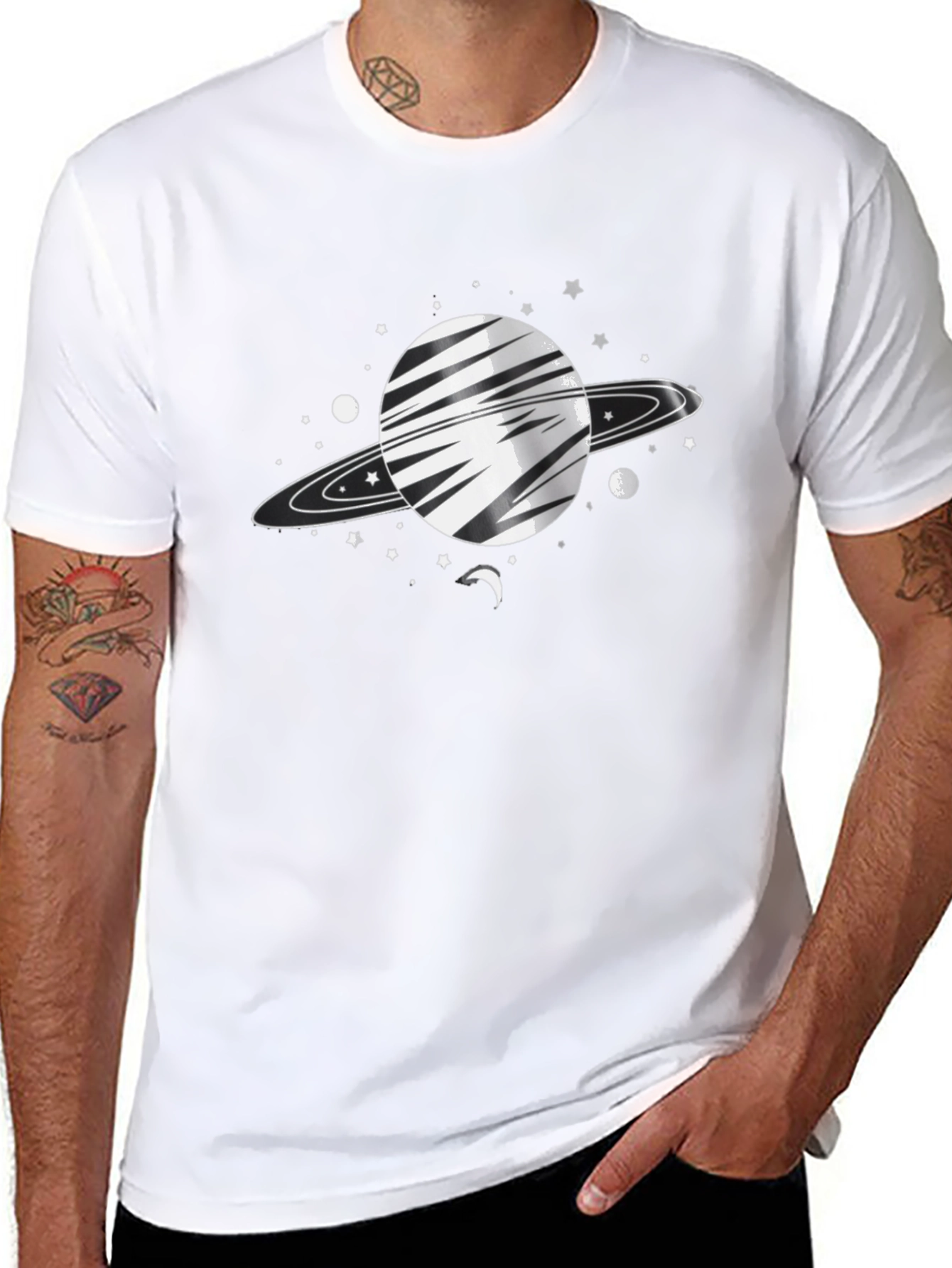 Saturn Graphic Tee - Galaxy Style