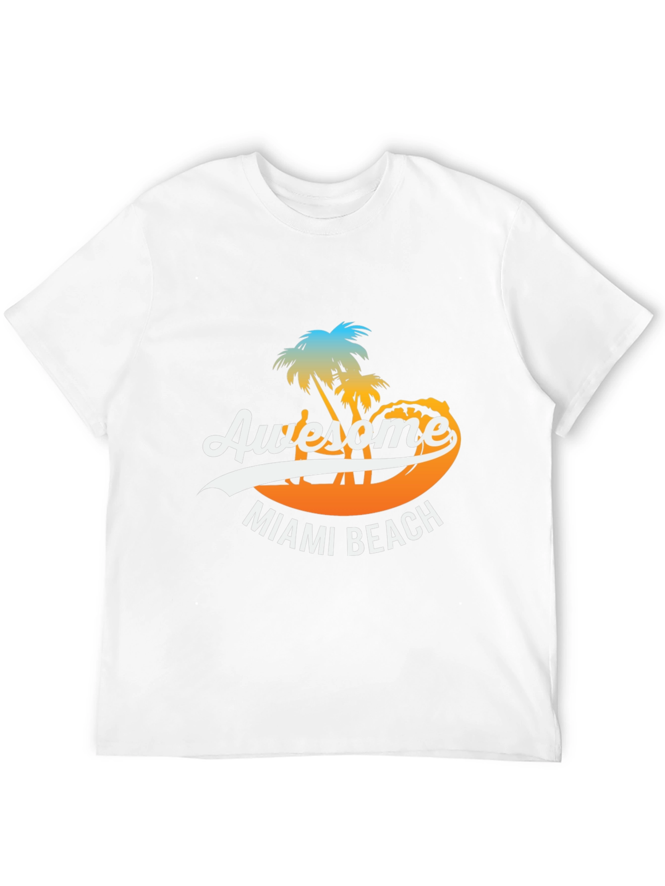 Awesome Miami Beach Black T-Shirt