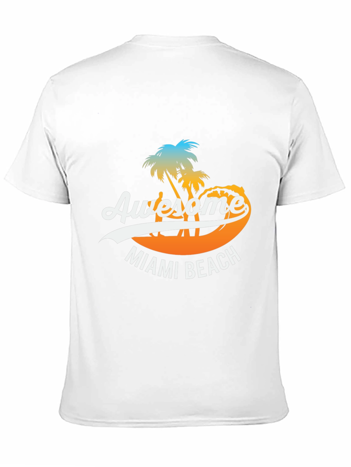 Awesome Miami Beach Black T-Shirt