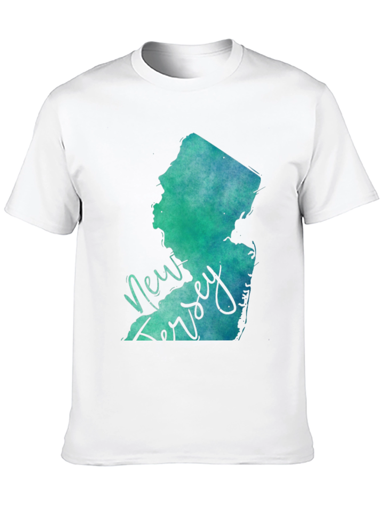 New Jersey State Map Graphic Tee - Black
