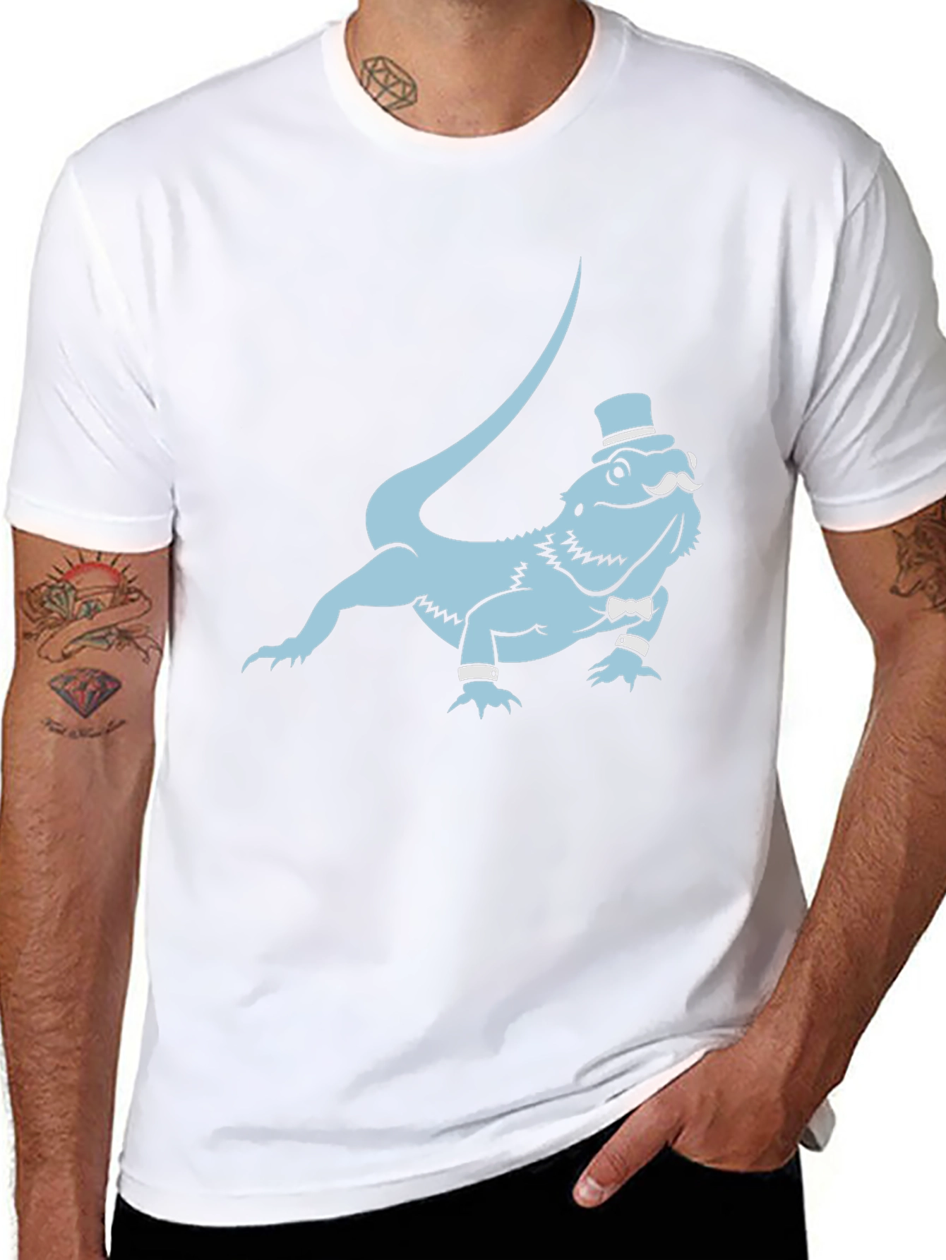 Dapper Lizard Graphic Tee - Funny Reptile Shirt