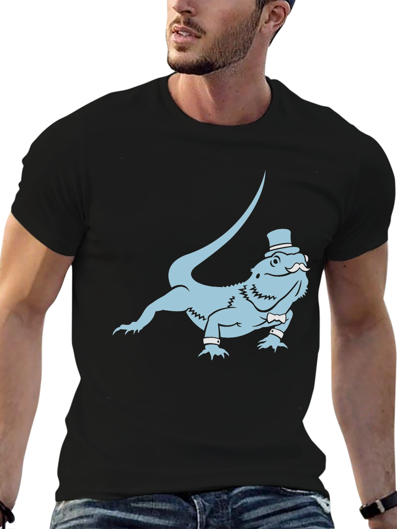 Dapper Lizard Graphic Tee - Funny Reptile Shirt