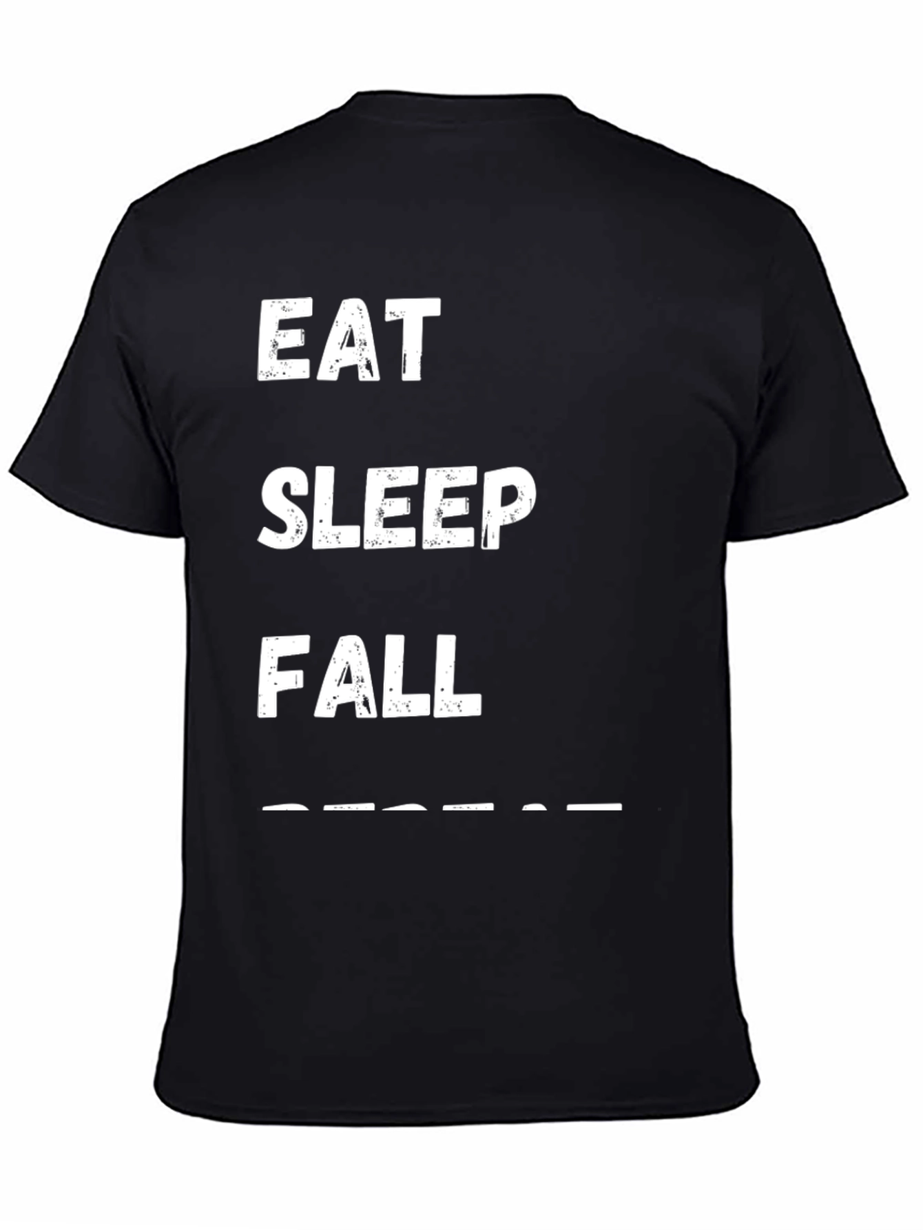 Eat Sleep Fall Repeat Black T-Shirt