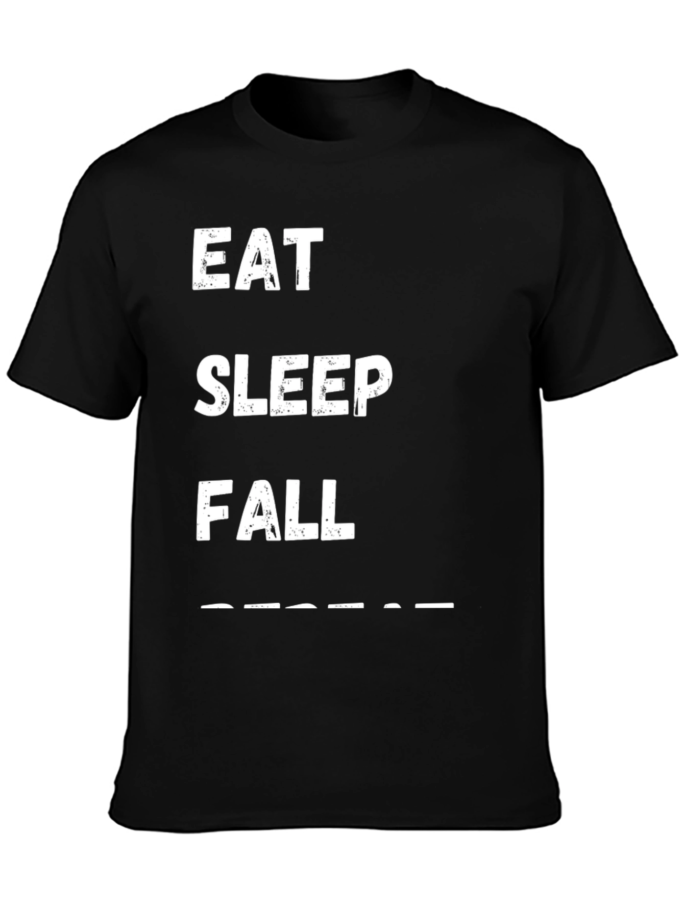 Eat Sleep Fall Repeat Black T-Shirt