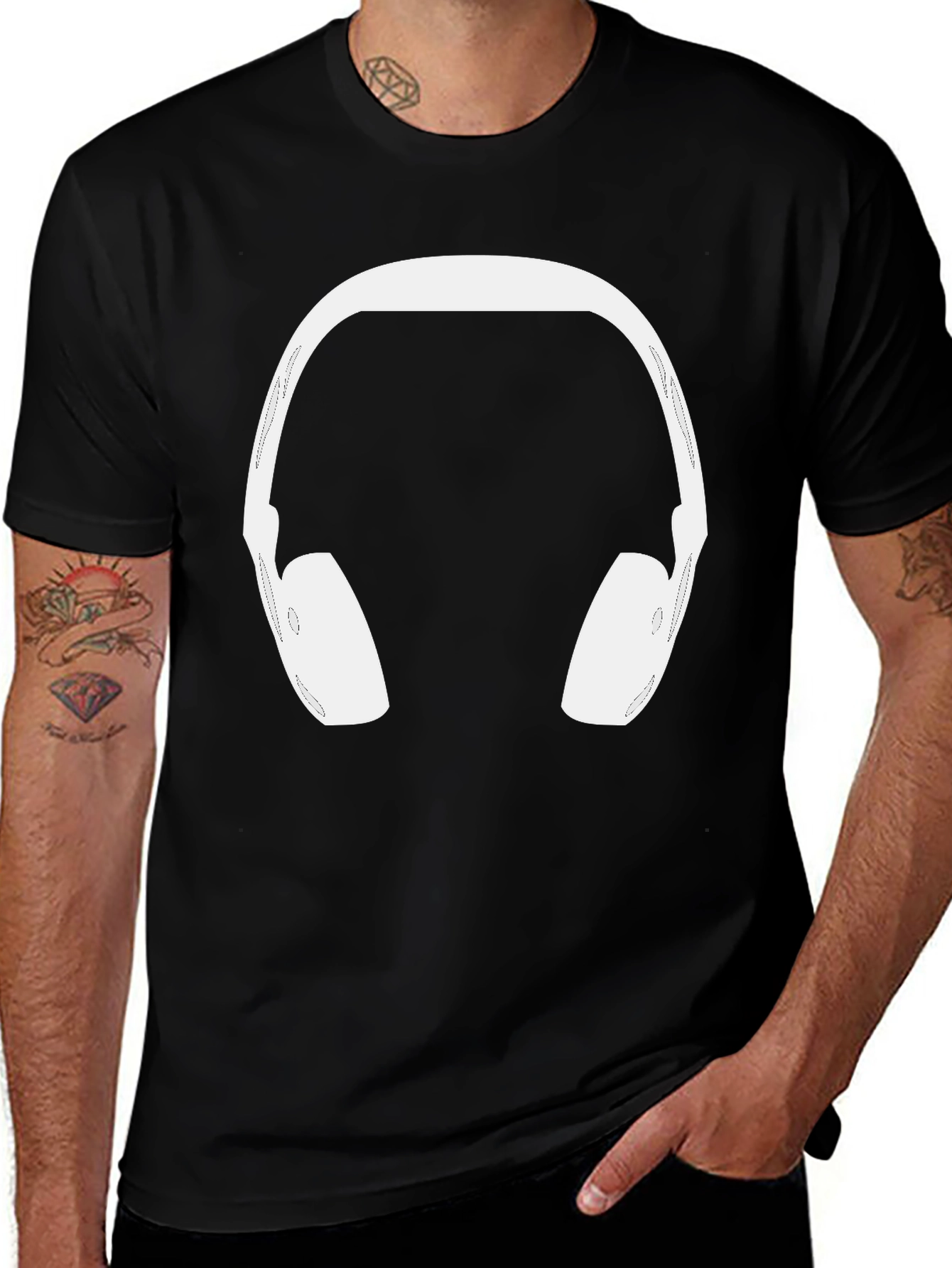 Headphone Graphic Tee - Cool Music Lover Shirt