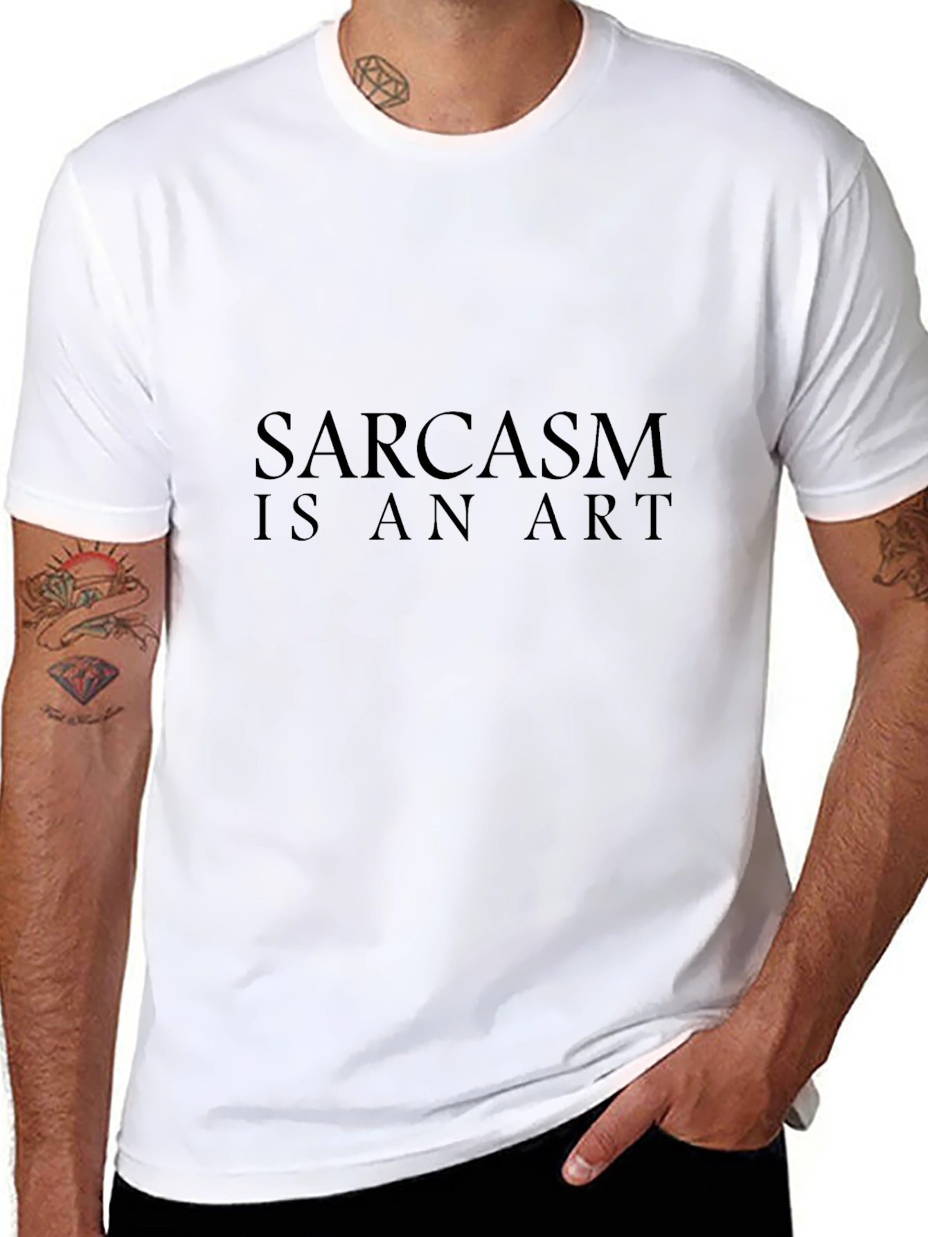 Sarcasm Is An Art Black Graphic Tee