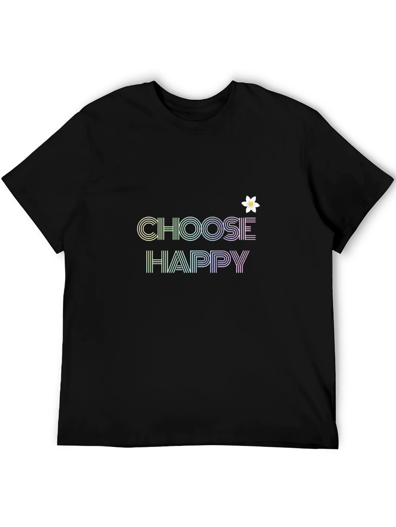 Choose Happy Graphic Tee - Trendy Comfort