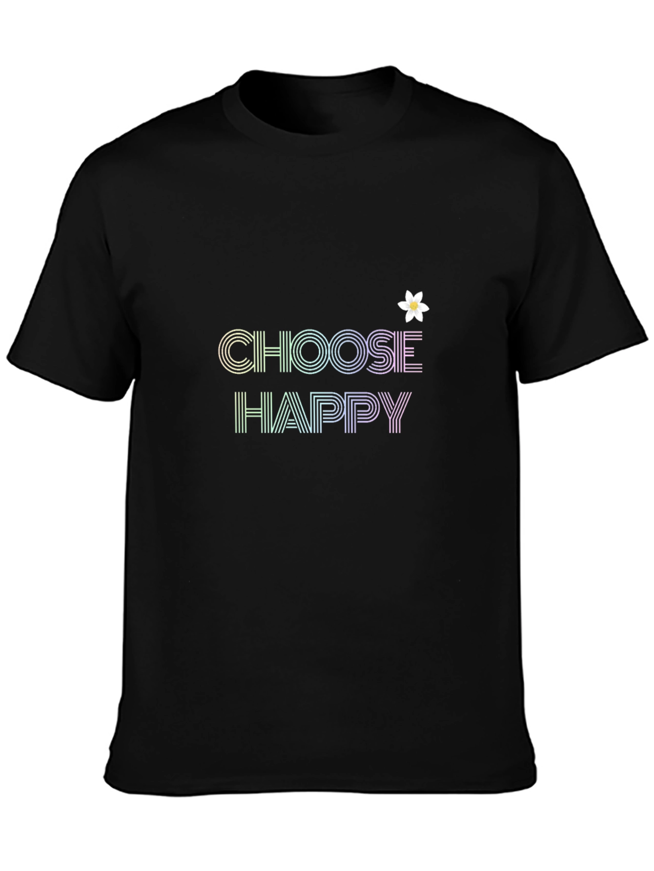 Choose Happy Graphic Tee - Trendy Comfort