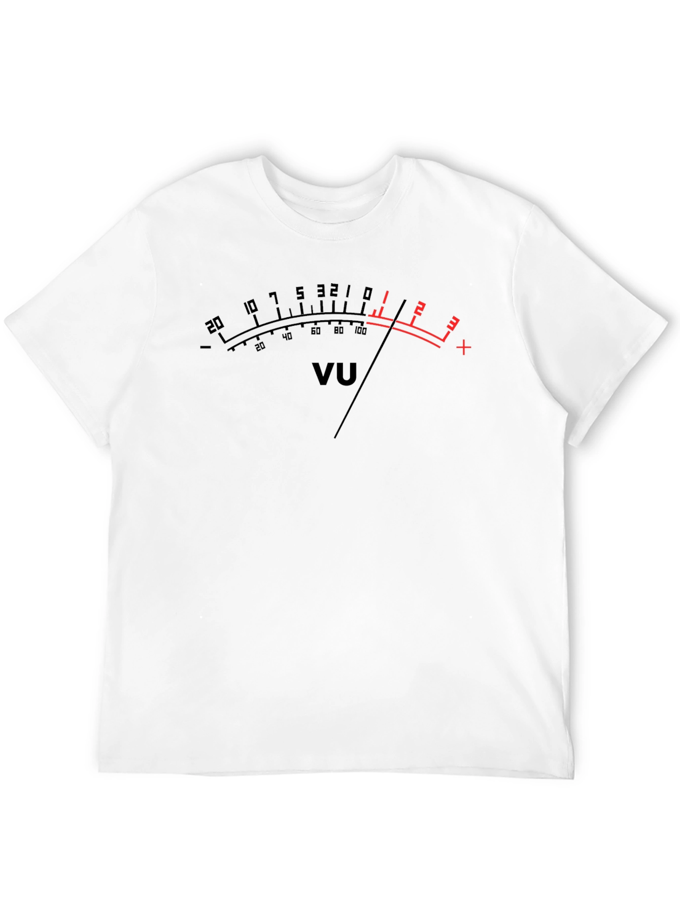 VU Meter Graphic T-Shirt - Retro Audio Design