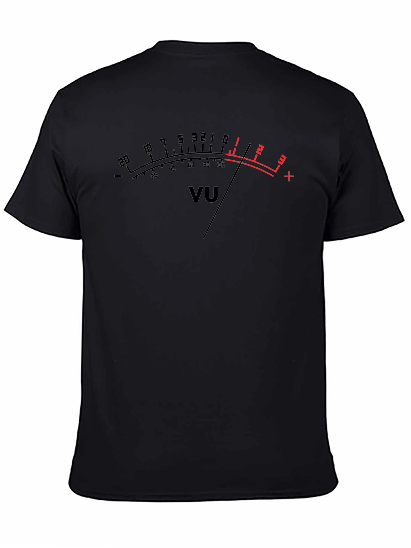 VU Meter Graphic T-Shirt - Retro Audio Design