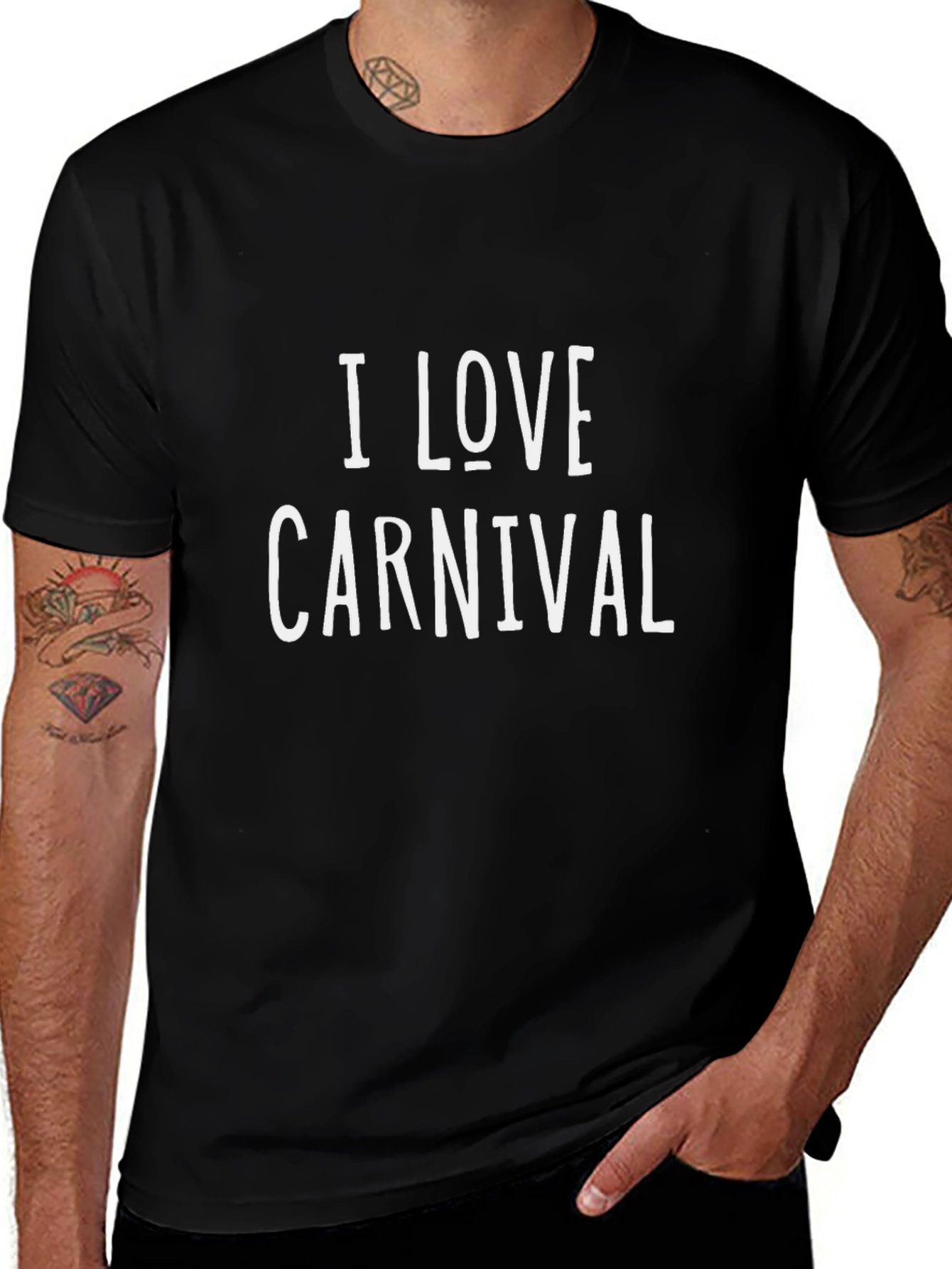 I Love Carnival Black T-Shirt