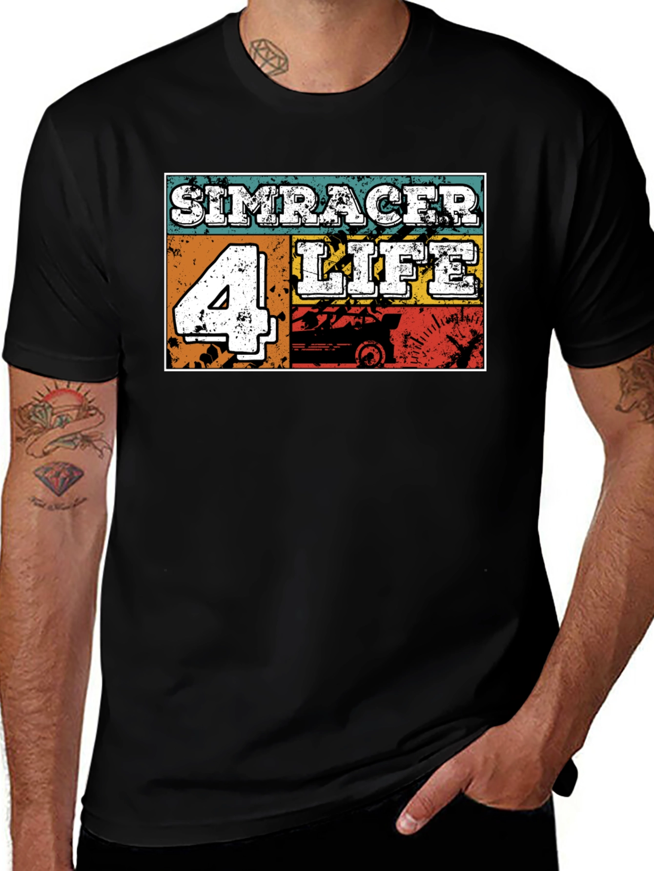 Simracer 4 Life Black T-Shirt