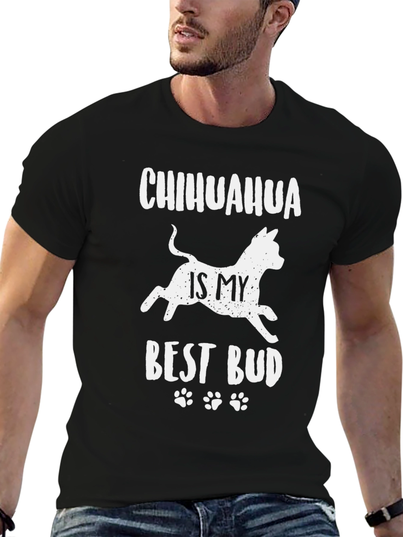 Chihuahua Best Bud Black Graphic Tee
