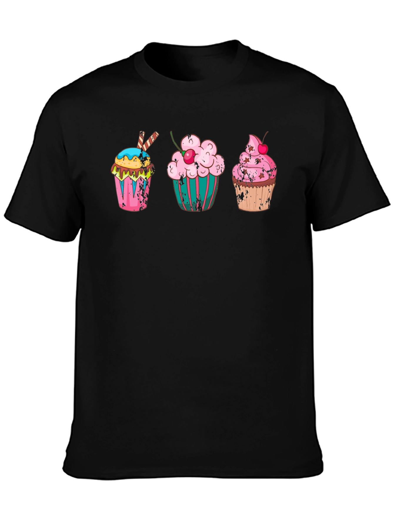 Cupcake Graphic Print T-Shirt - Quirky Design