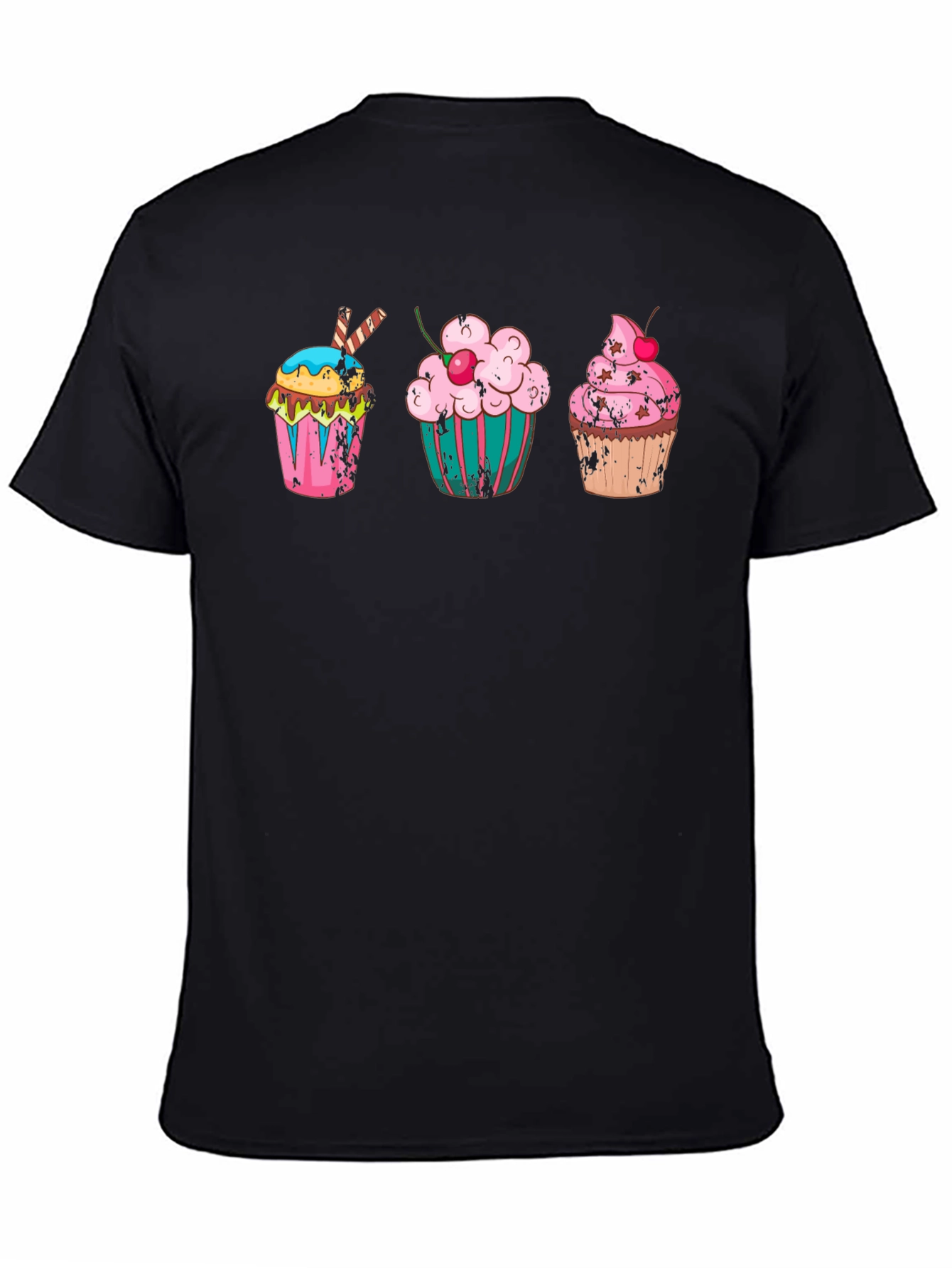 Cupcake Graphic Print T-Shirt - Quirky Design