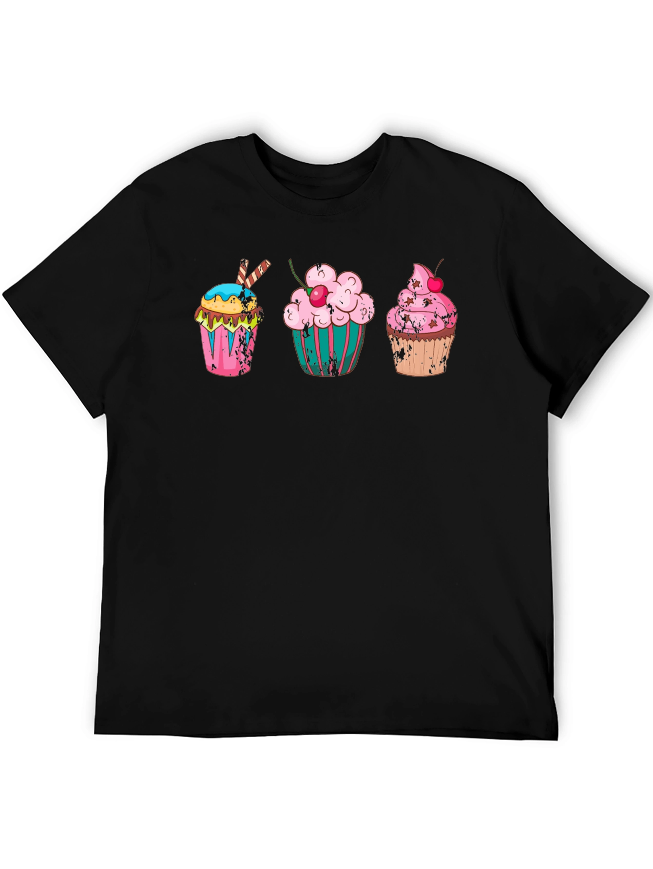 Cupcake Graphic Print T-Shirt - Quirky Design