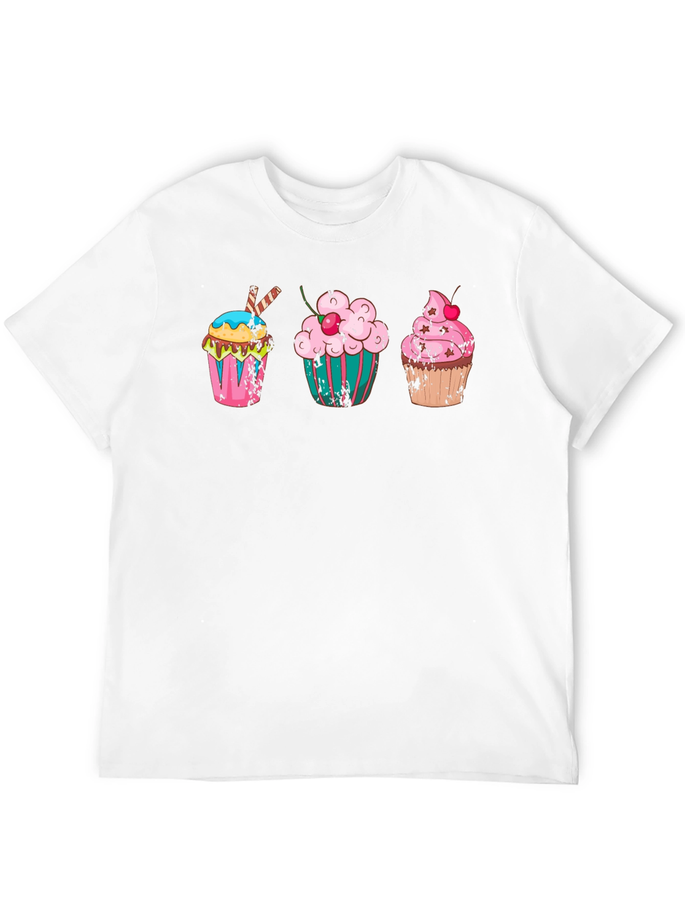 Cupcake Graphic Print T-Shirt - Quirky Design
