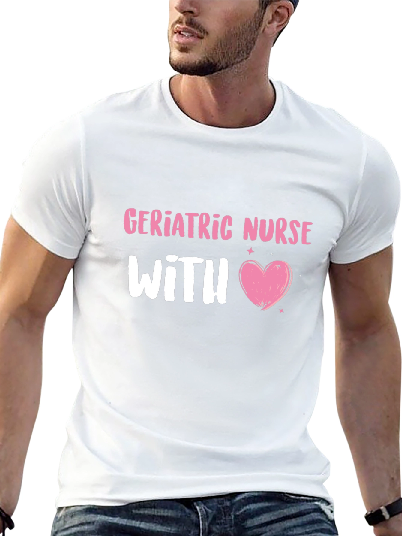 Geriatric Nurse With Heart T-Shirt