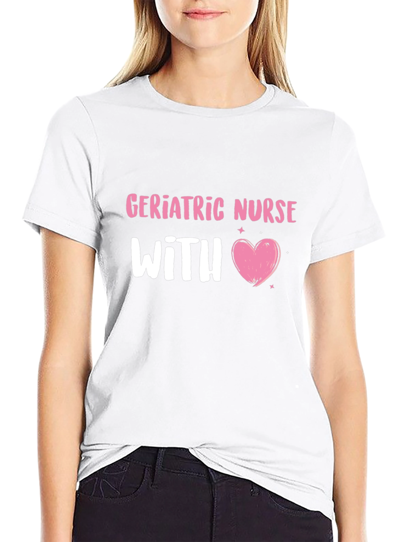 Geriatric Nurse With Heart T-Shirt