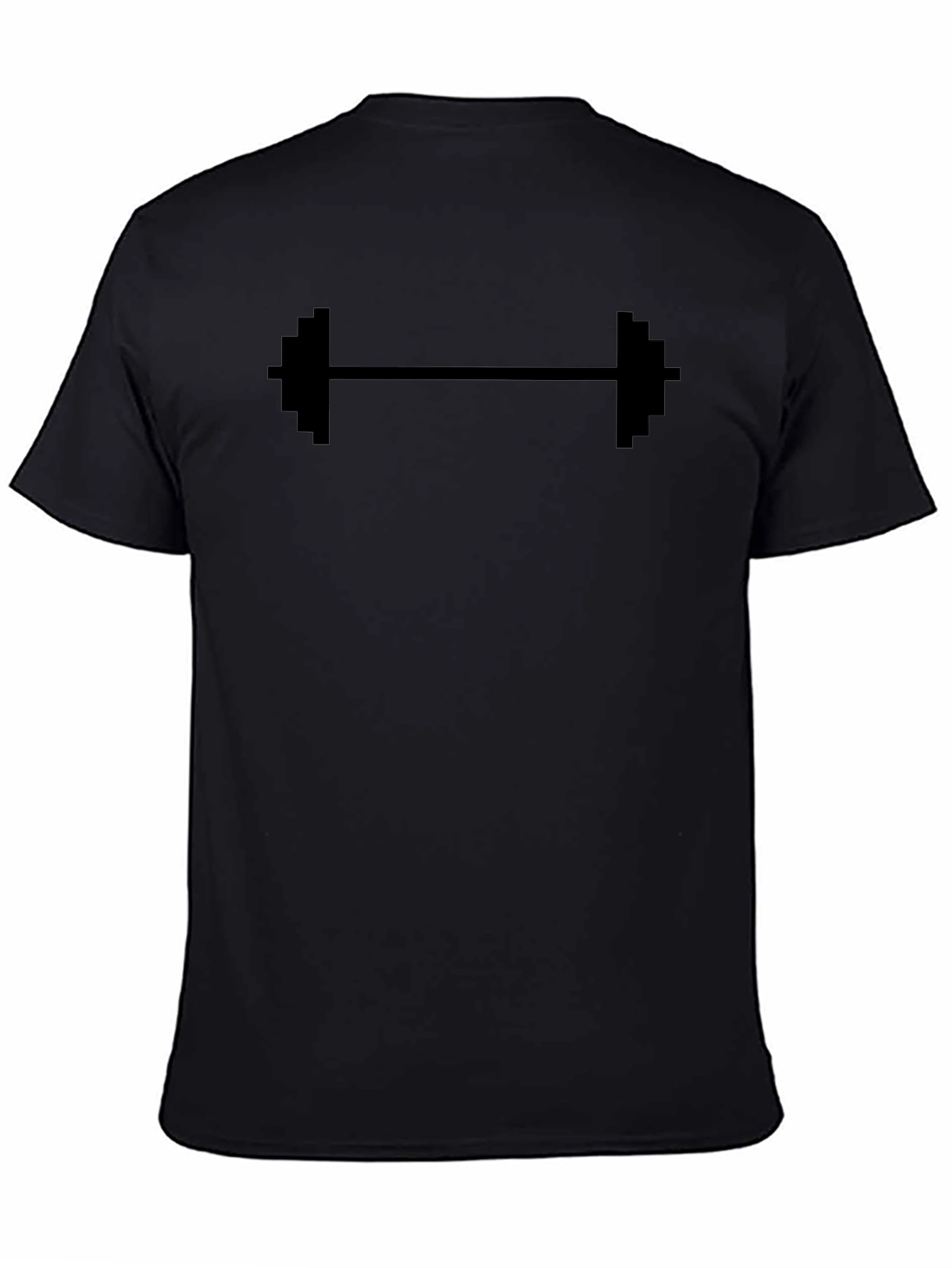 Pixel Barbell Black T-Shirt