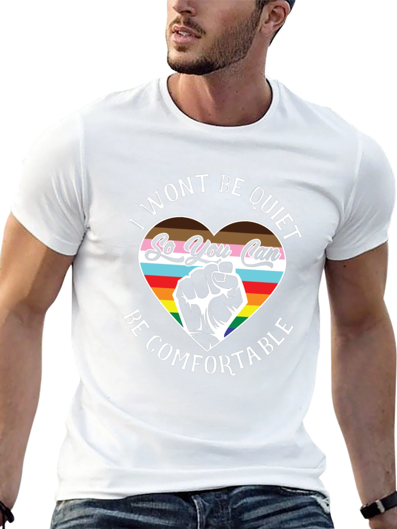 LGBTQ+ Pride T-Shirt - I Wont Be Quiet